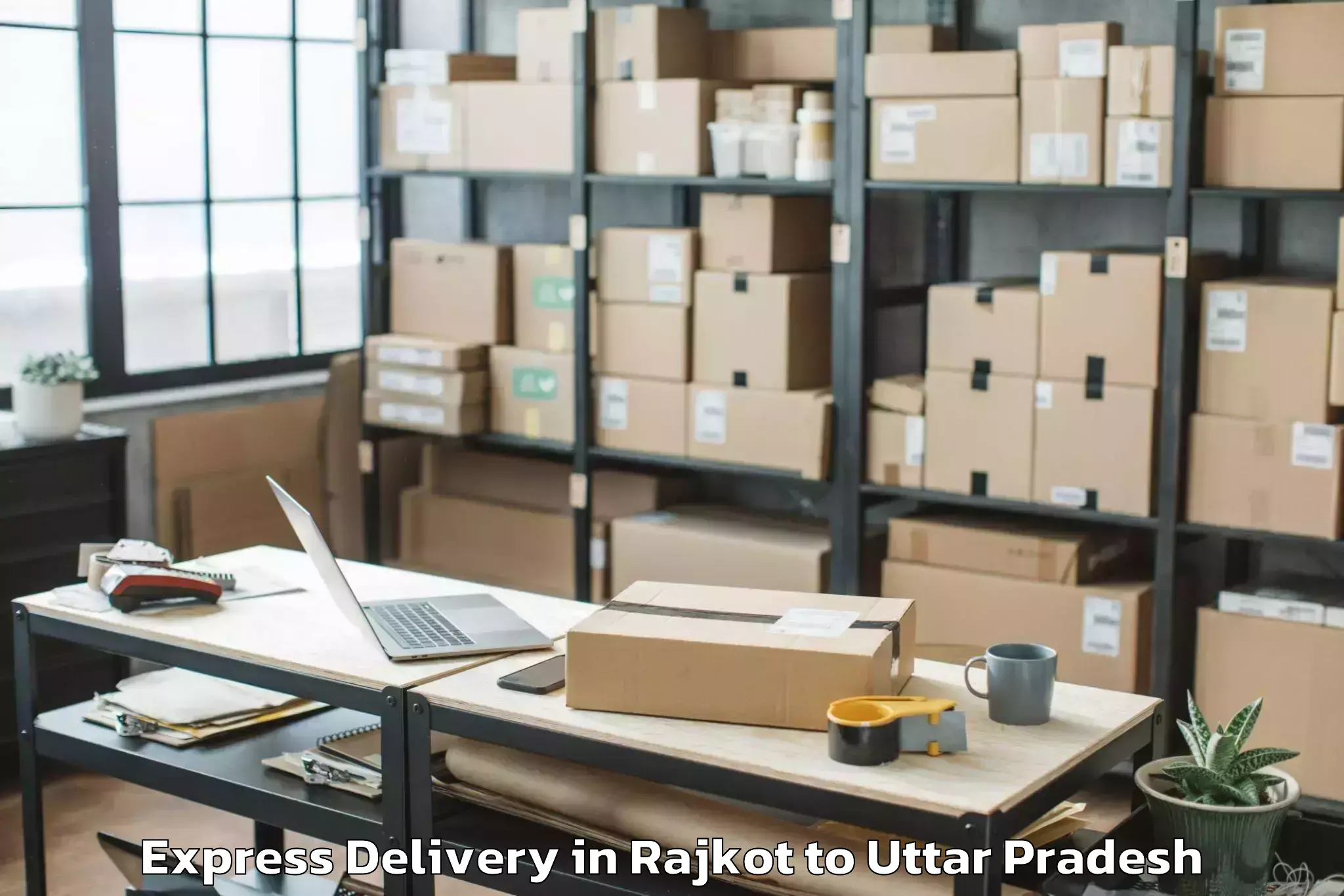 Book Your Rajkot to Ujhani Express Delivery Today